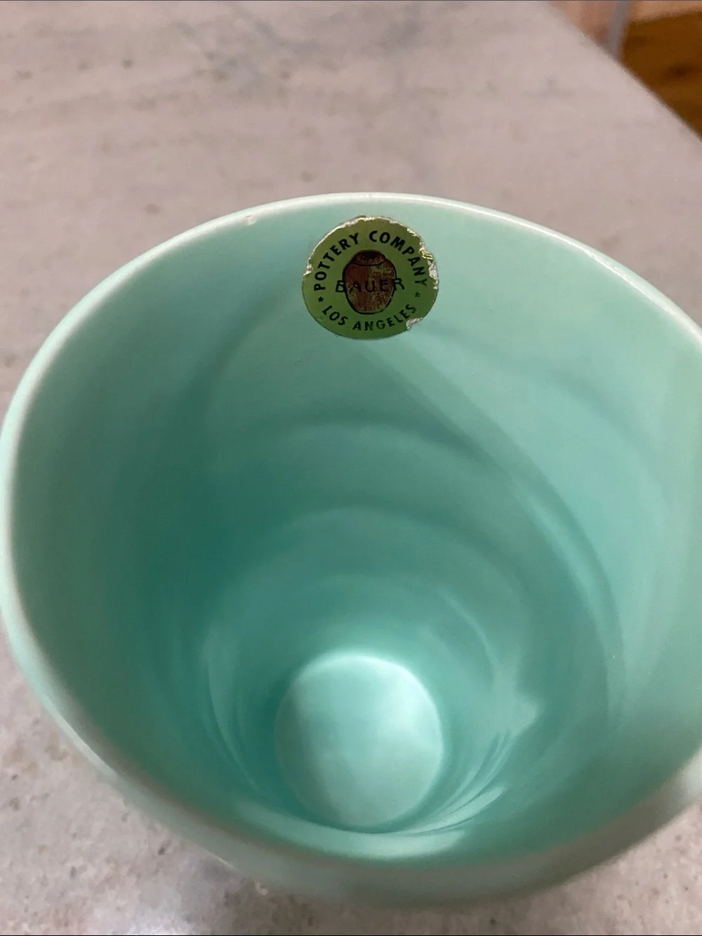 Bauer Pottery Large Madagascar Matte Green Vase